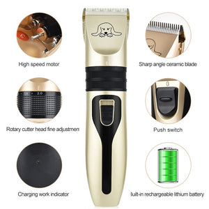 Dog home grooming and cordless clipper kit